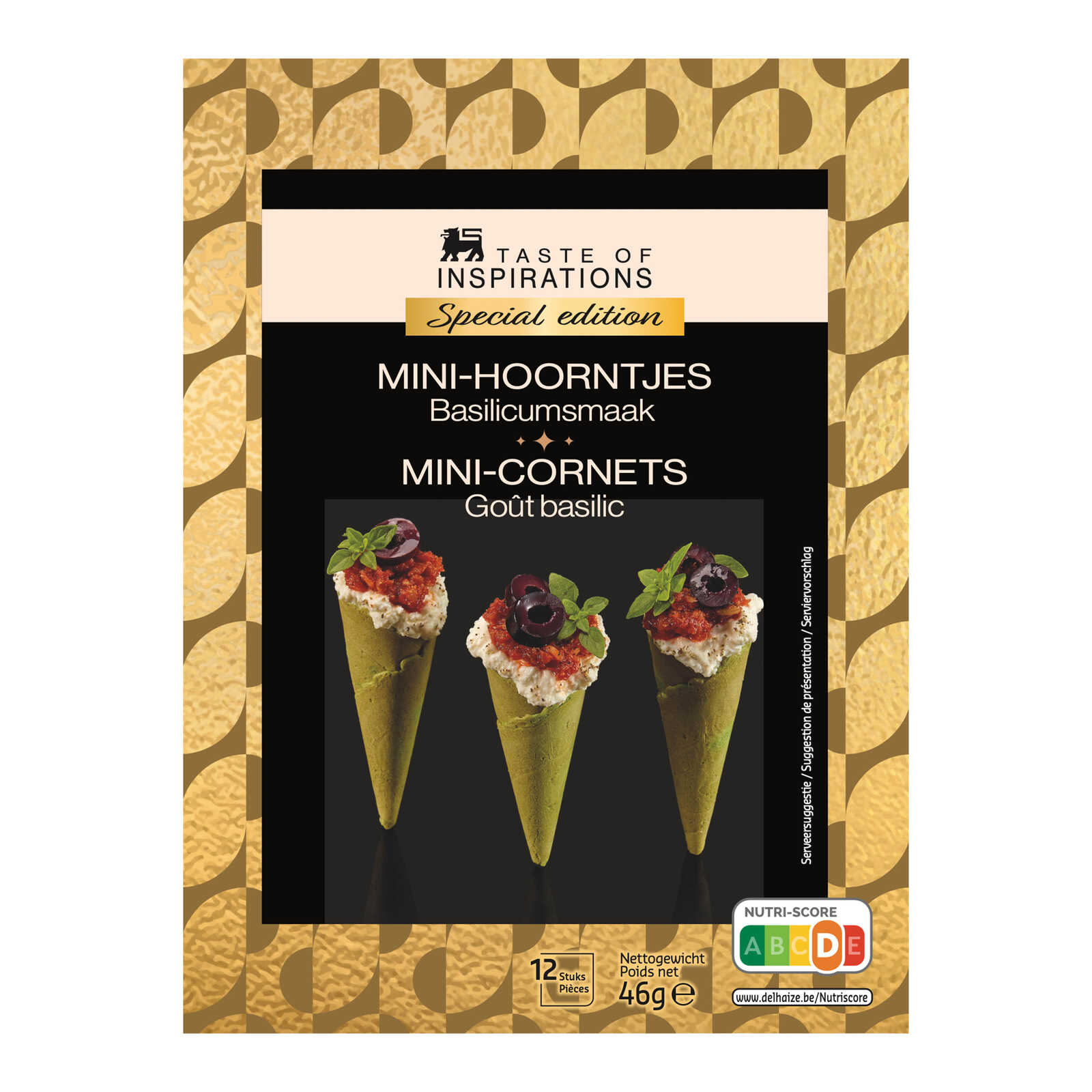 Taste of Inspirations Hoorntjes | Mini | Basilicum