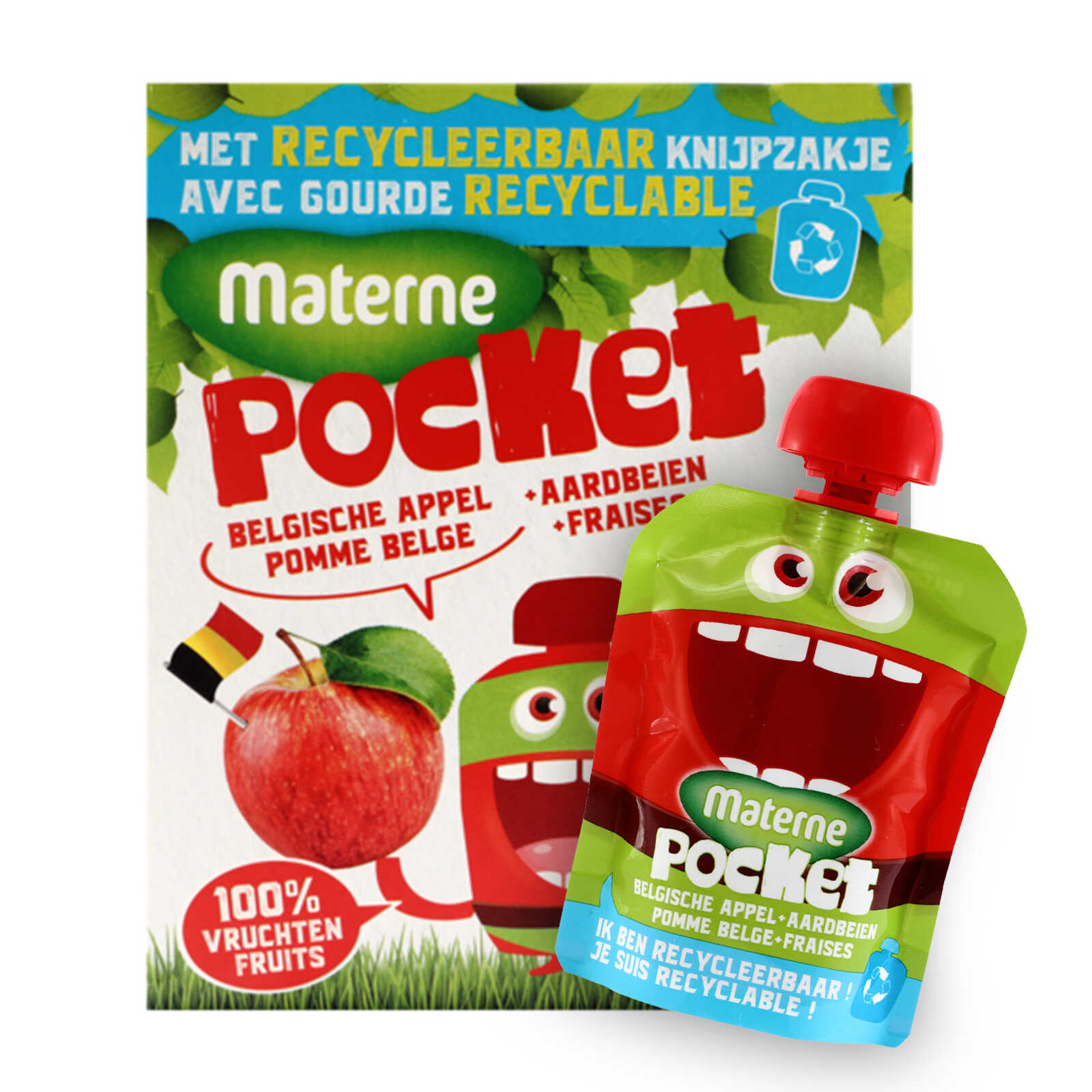 Materne Compote | Appel | Aardbeien
