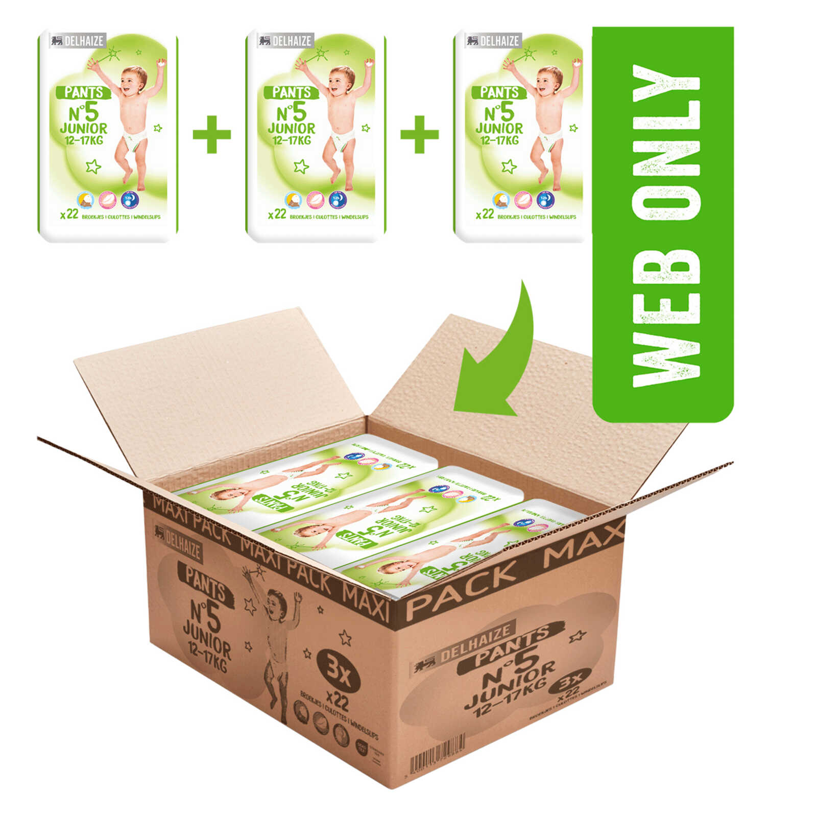 Delhaize Luierbroekjes | Tripack | Maat 5