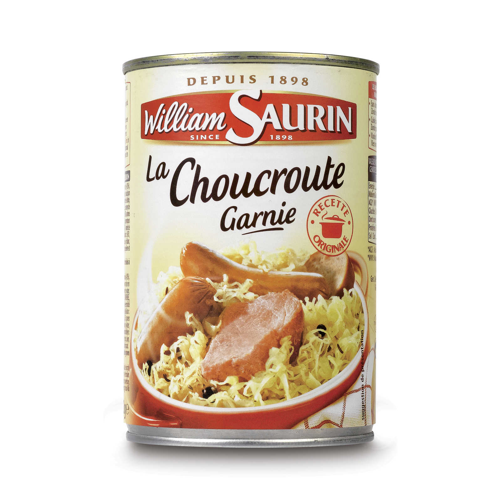 William Saurin William Saurin | Gegarneerde zuurkool | Bereide Maaltijd |400g