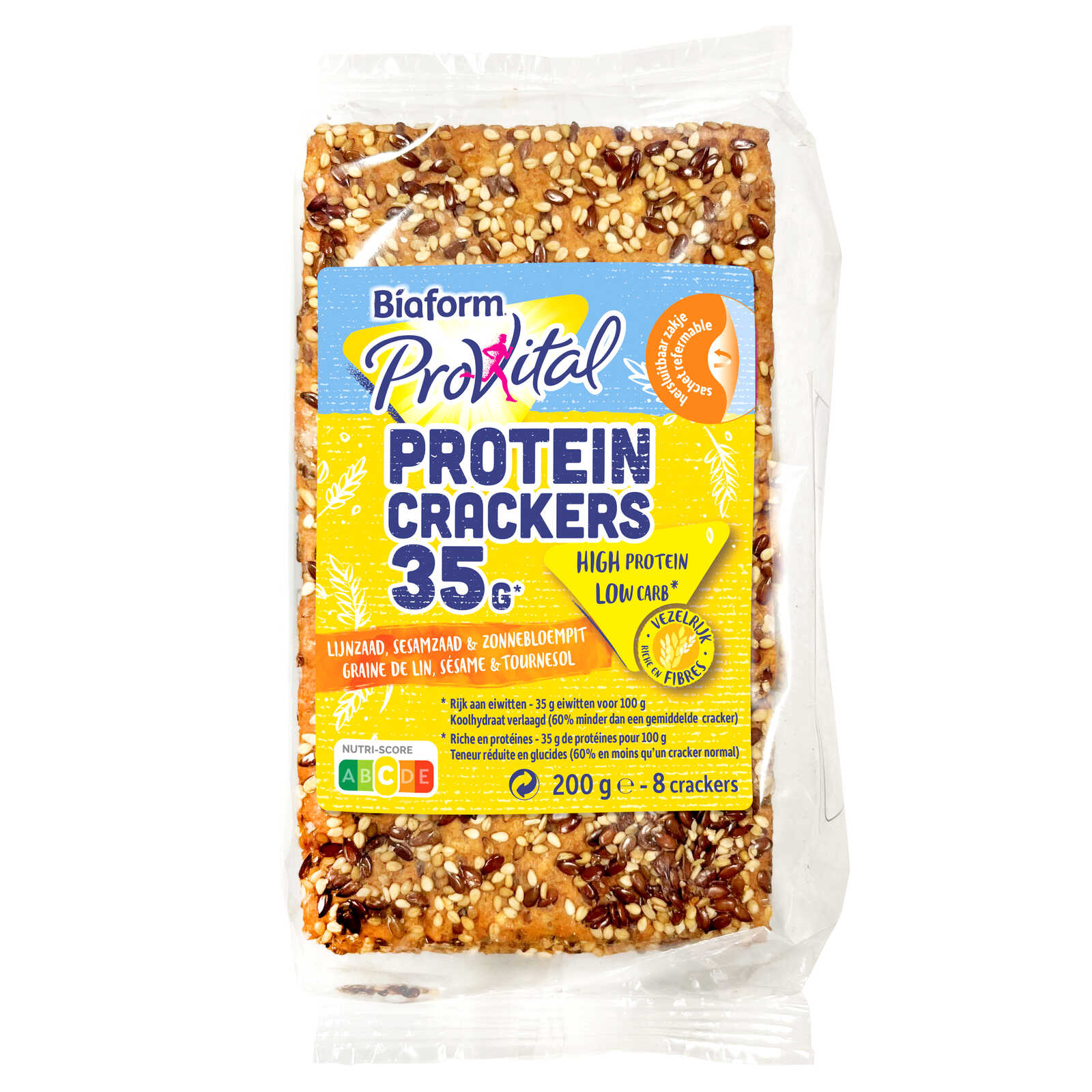 Biaform Crackers | Protein | Lijn | Sesam | Zonnebl
