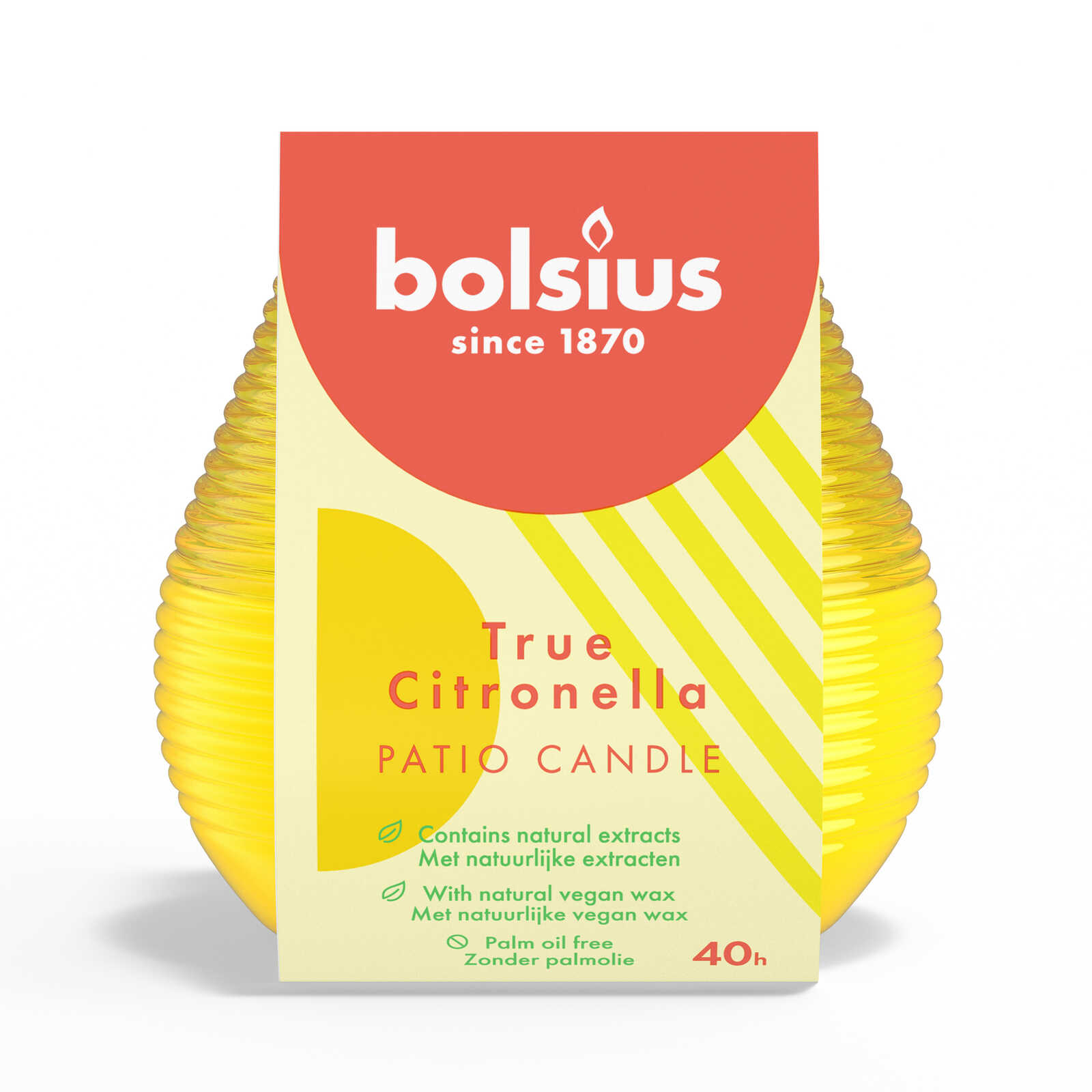 Bolsius Olympic Light | 94/91 | True Citronella | Geel