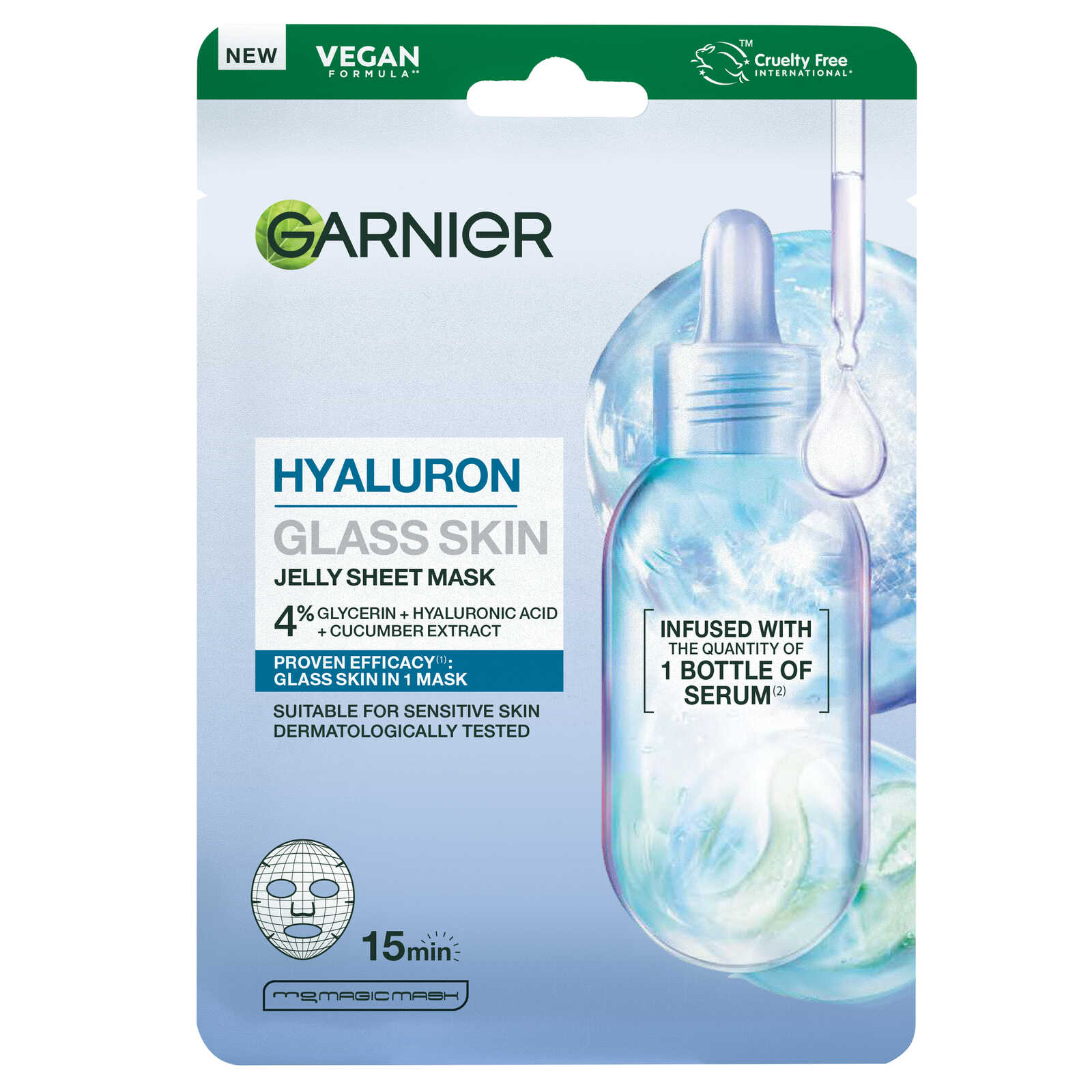 Garnier Glass Skin Tissue Masker | Hyaluron