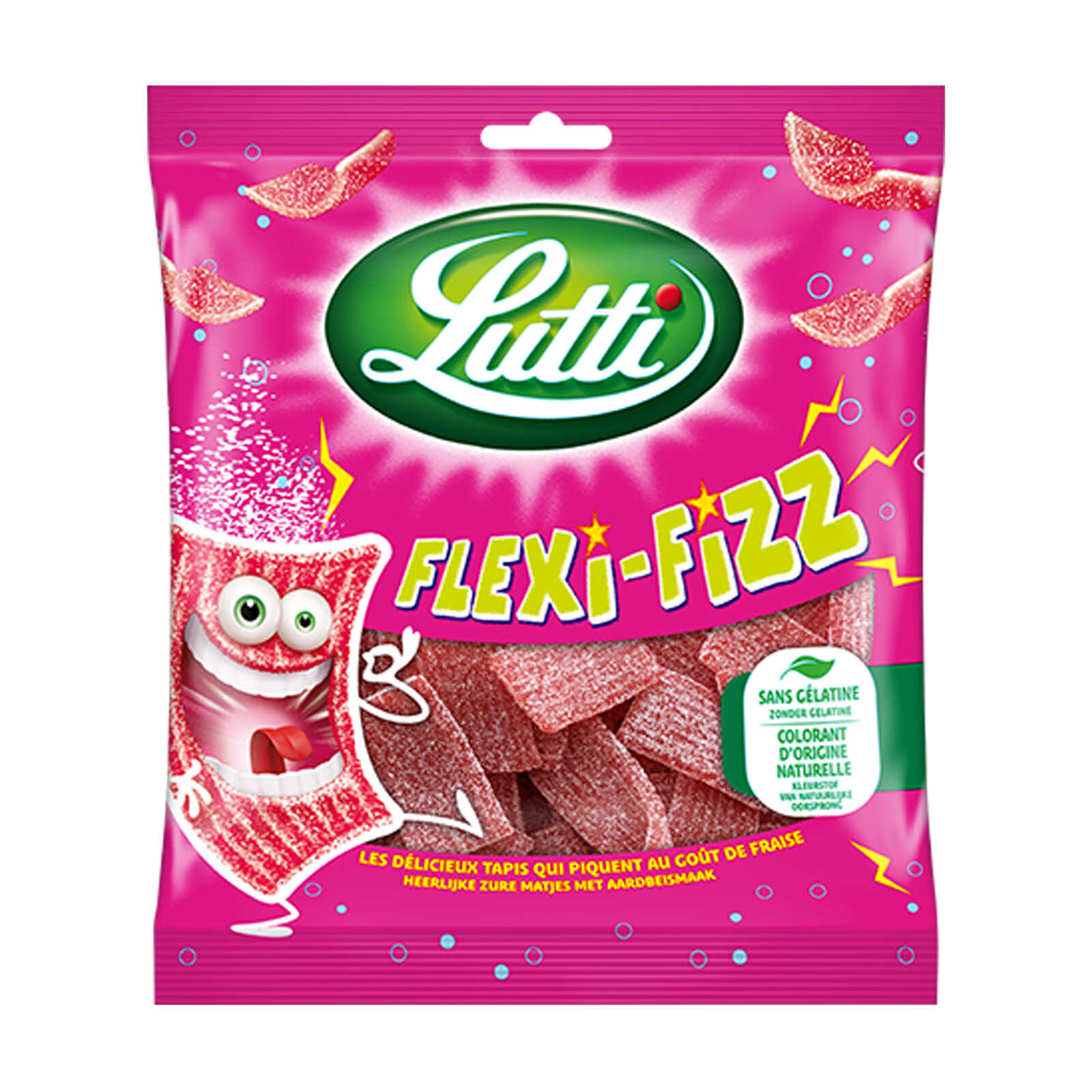 Lutti Snoepjes | Flexi Fizz | Aardbei