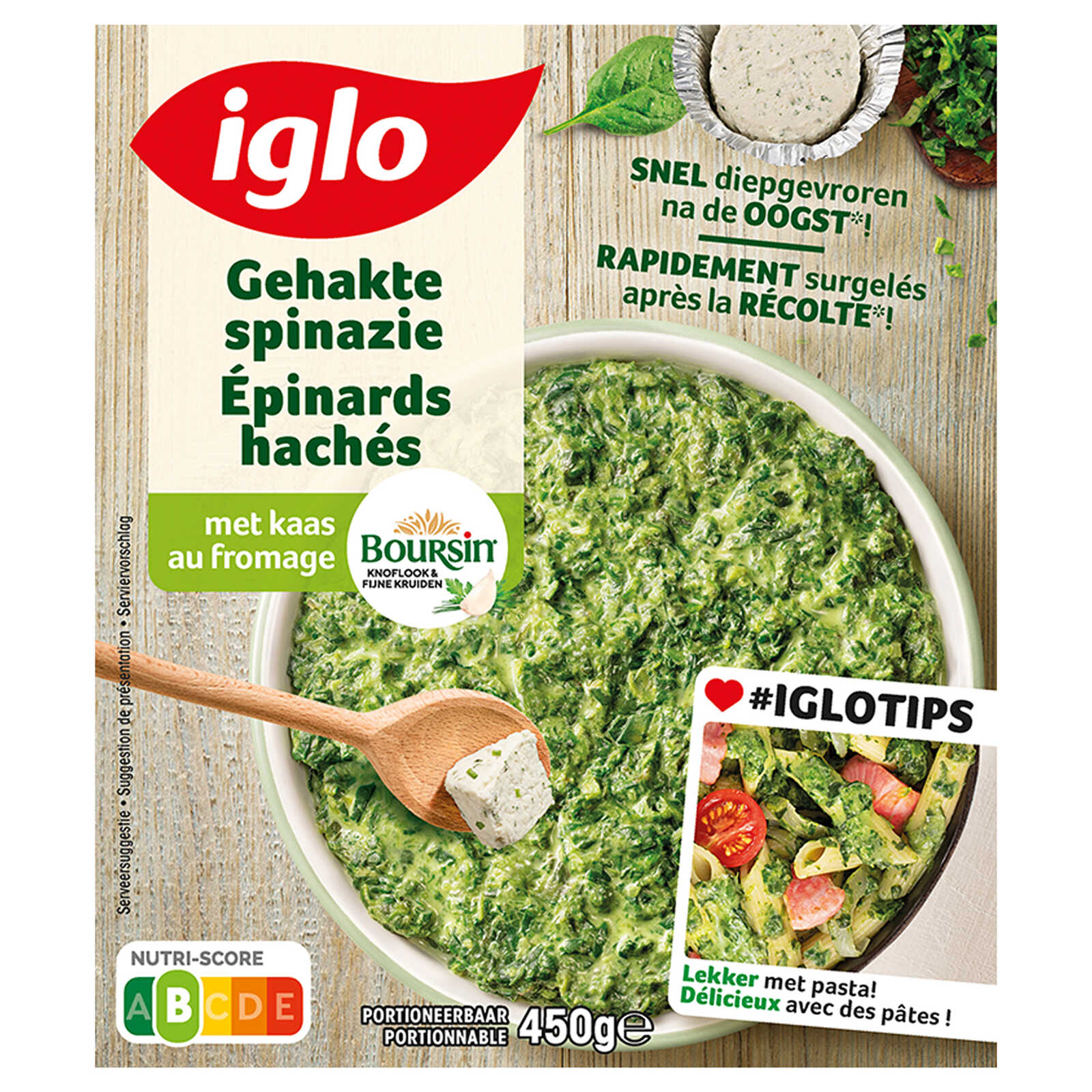 Iglo Gehakte Spinazie | Met Boursin